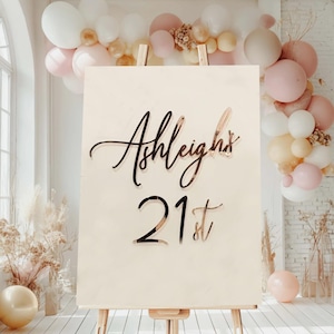 Letrero personalizado para 50 cumpleaños, letrero de feliz cumpleaños, letrero de bienvenida para el primer cumpleaños, letrero acrílico de bienvenida para fiesta, decoraciones de cumpleaños personalizadas
