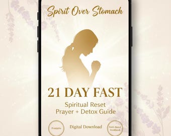21 Day Christian Fast Workbook | Fasting and Prayer Journal | Spiritual Reset Guide | Scripture Detox Challenge | Digital Download