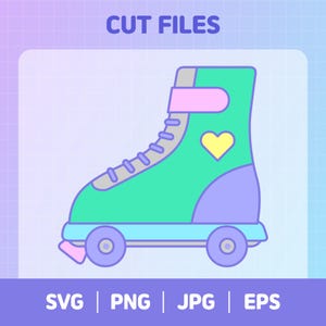 Pastel RollerSkate SVG,Cute Vector Clipart, Digital Download, Pastel RollerSkate Png, Pastel RollerSkate Jpg, Pastel RollerSkate EPS
