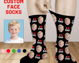 Personalized Socks for Dad, Father's Day gift, Face on socks, Personalized funny socks with face, Custom Baby Face Socks, Socks for Papa Dad