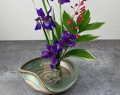 Flower Dish - Ikebana Flower Dish - Flower Tray - Ikebana Flower Vase - Handmade Stoneware Flower Dish - Mothers Day Gift - Ready to Ship