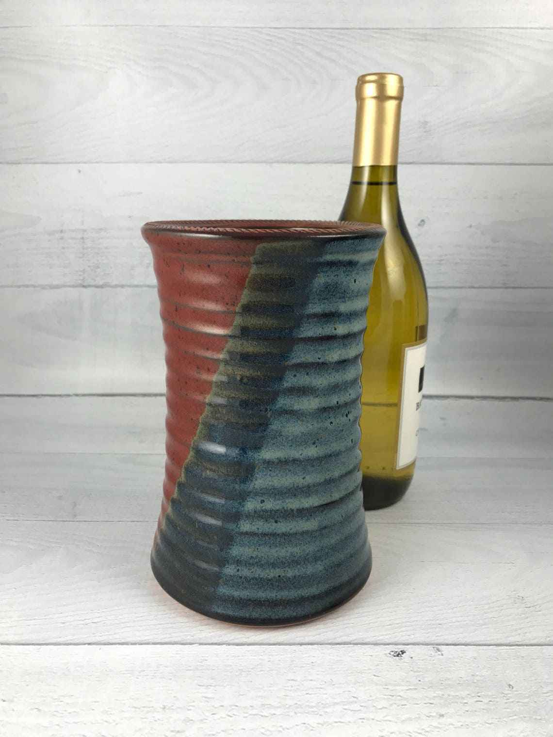 Wine Chiller Wine Cooler Pottery Wine Cooler Ceramic Wine Etsy