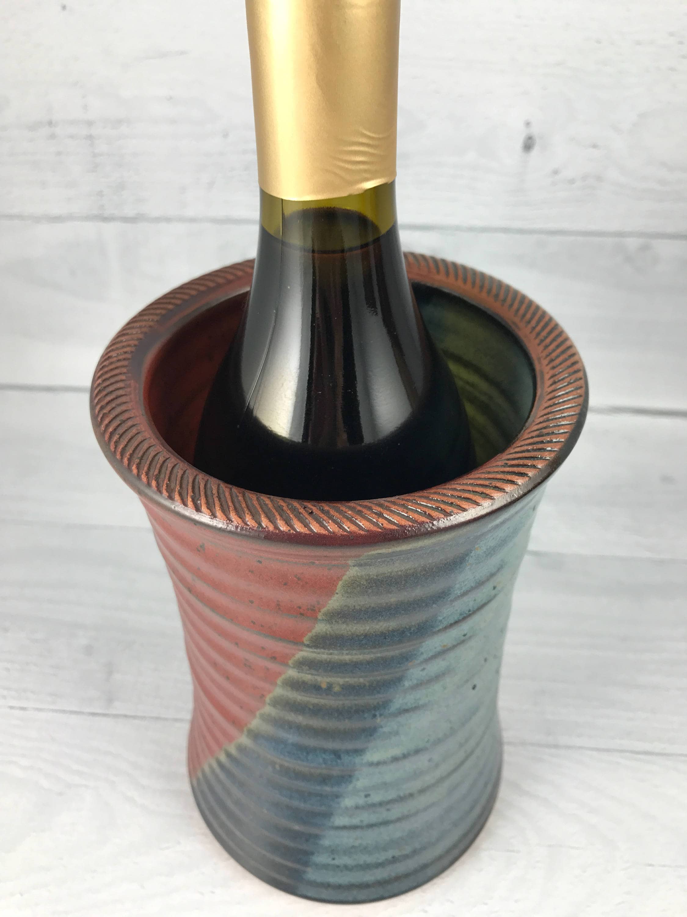 Wine Chiller Wine Cooler Pottery Wine Cooler Ceramic Wine Etsy