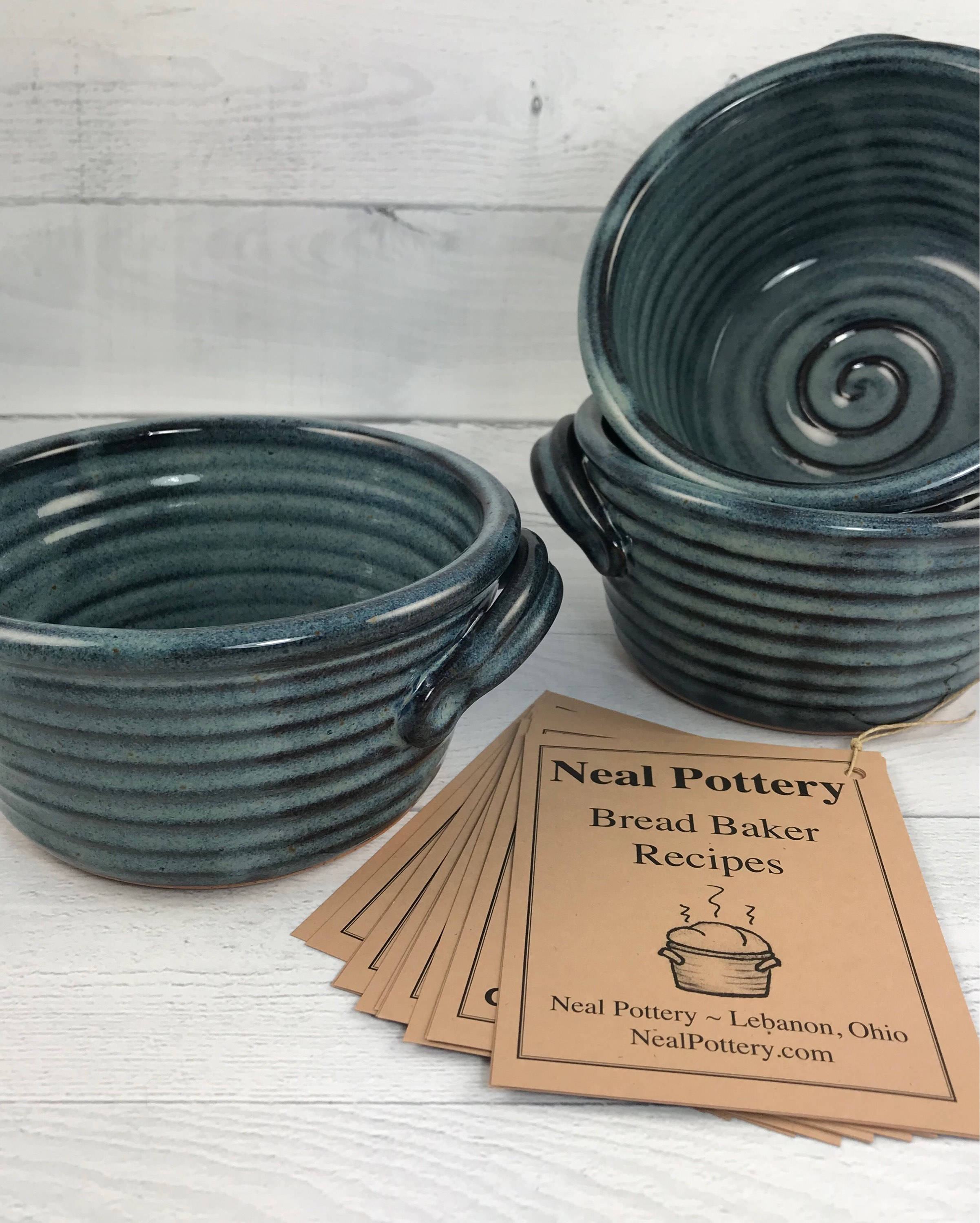 Bread Baker Bread Baking Pot in Blue 12 Recipes Included Etsy