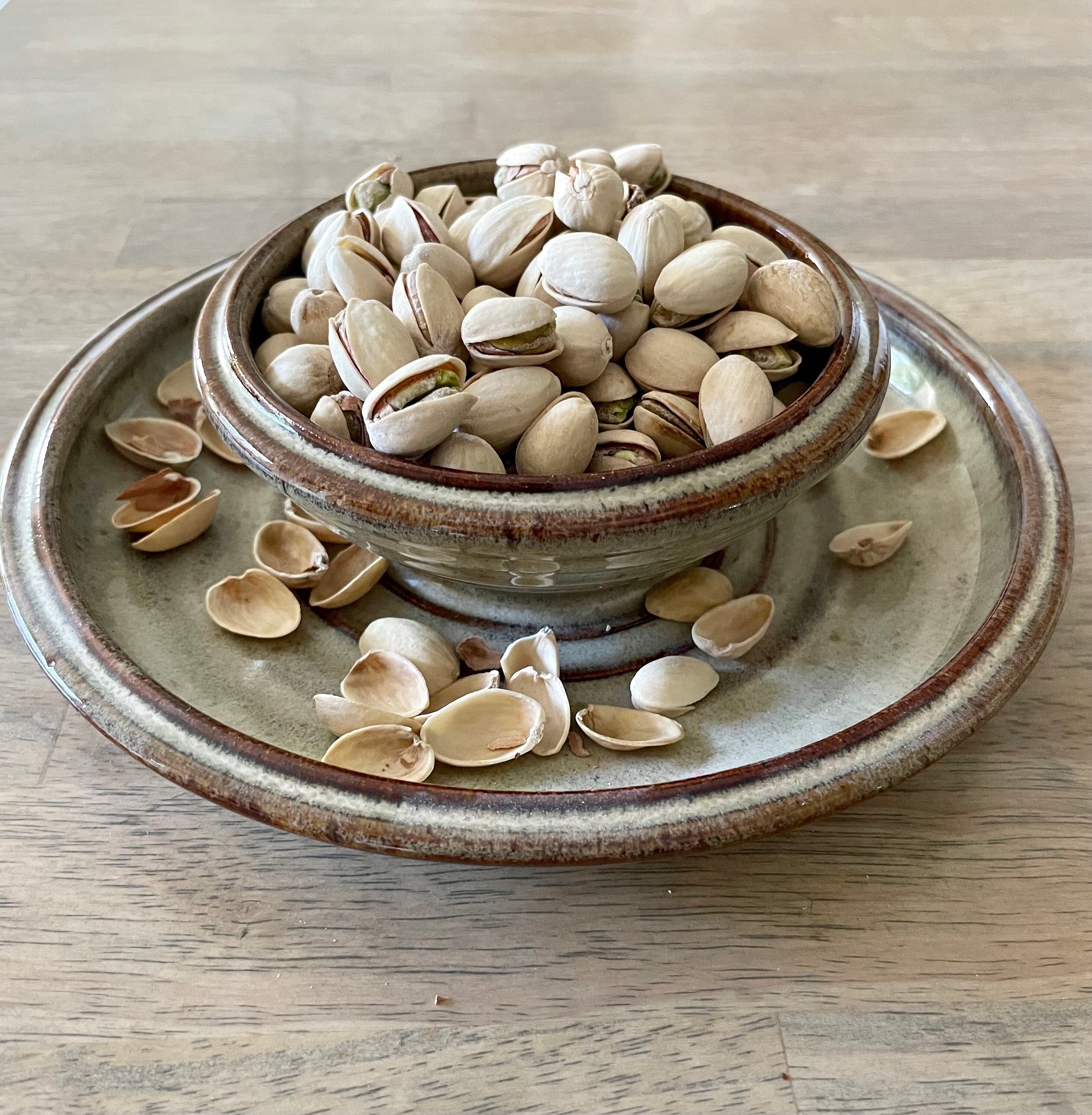 Pistachio Bowl Double Dish Nut Bowl W/ Shell Storage 