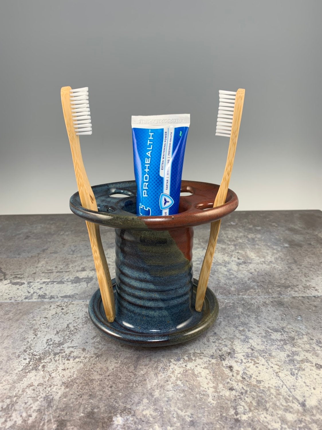 Toothbrush Holder Toothpaste Caddy Pottery Toothbrush Etsy