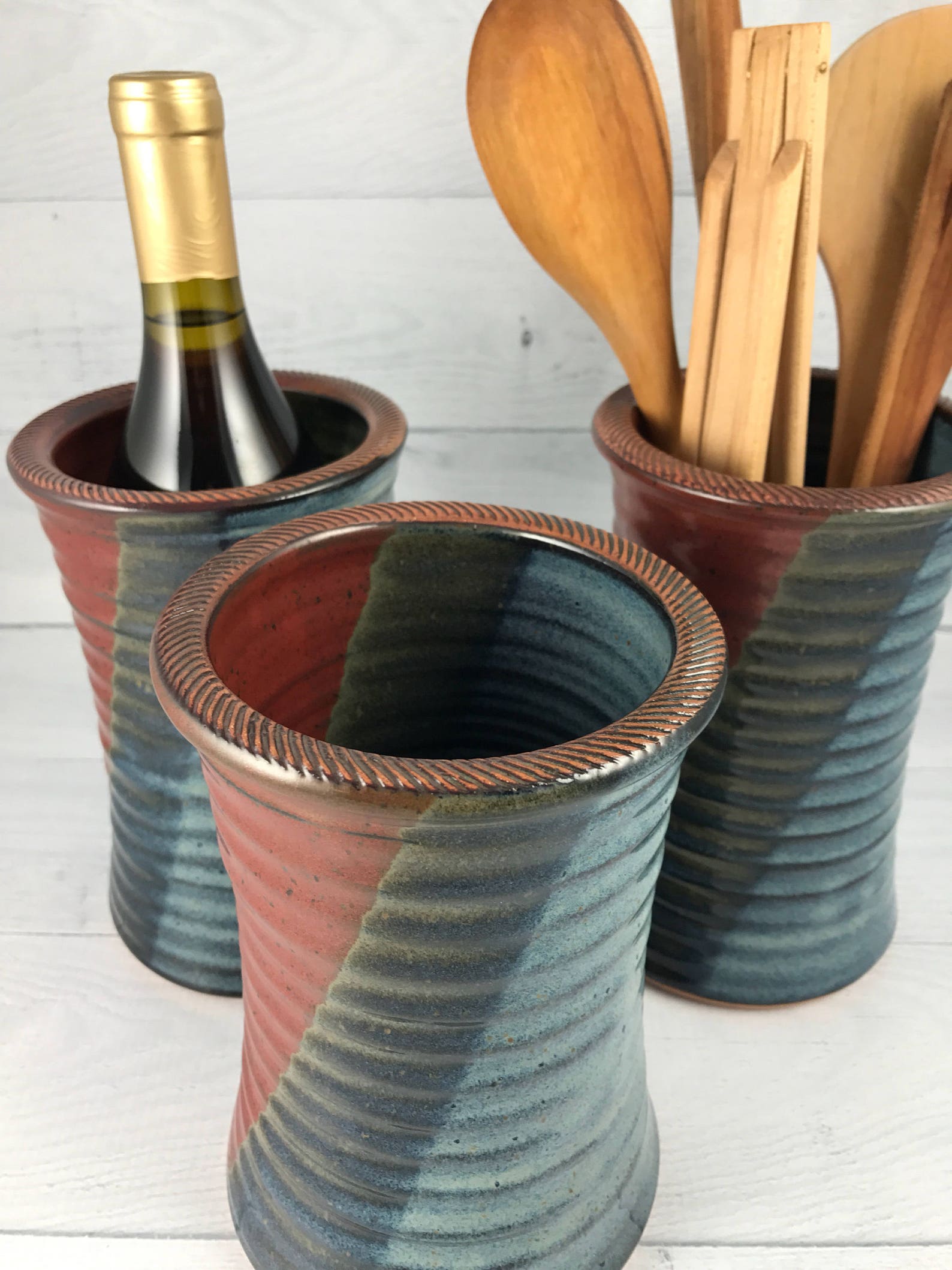Wine Chiller Wine Cooler Pottery Wine Cooler Ceramic Wine Etsy