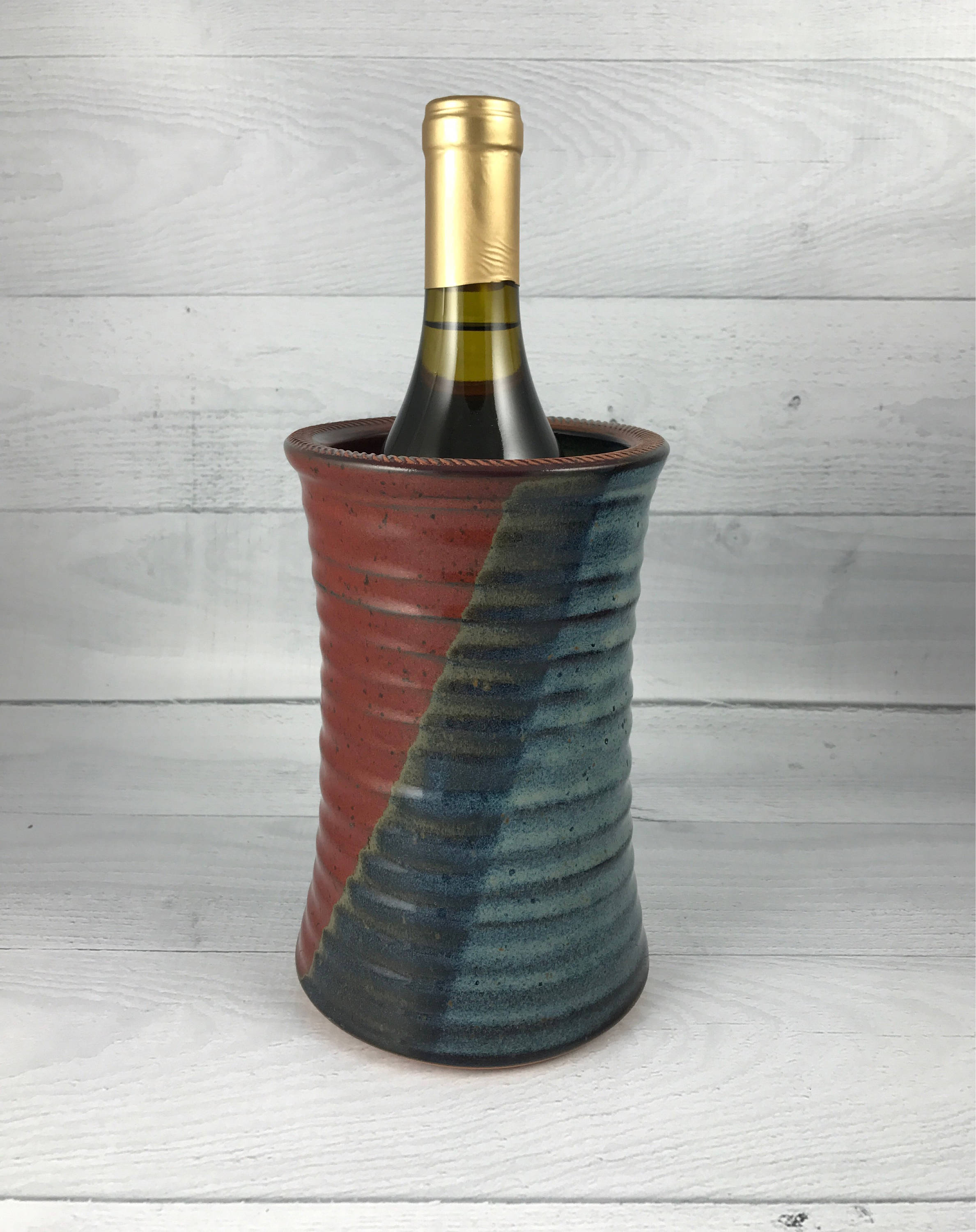Wine Chiller Wine Cooler Pottery Wine Cooler Ceramic Wine Etsy