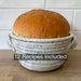 Bread Baker, Pottery Bread Baking Crock with 12 Recipes Included, Ceramic Baker, Speckled White Glaze, In Stock, Ready to Ship