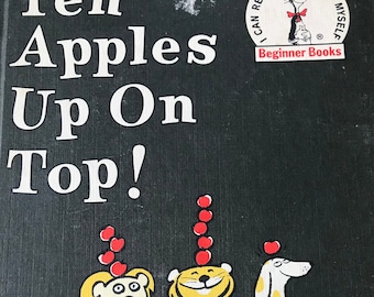 1961 Ten Apples on Top by Theo. Lesieg I Can read it all by myself book   hardcover vintage childrens book