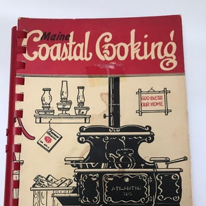 1963 Maine Coastal Kochen Spiral Taschenbuch Down East Rezepte aus dem Jahr 1664