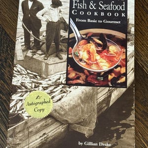 1998 The Cape Cod Fish and Seafood cookbook vintage paperback Massachusetts signed by the author
