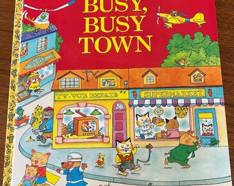 1994 Richard Scarrys Busy Busy Town Vintage-Hardcover-Buch