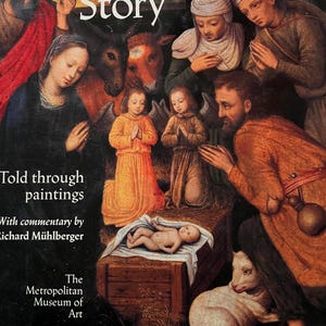 1990 The  Christmas Story Told Through paintings Metropolitan Museum of Art gorg. book hardcover