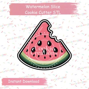 Wassermelonen-Scheiben-Ausstechform | Digitale STL-Datei zum sofortigen Download und 3D-Drucken, für den Sommer, die Pool-Party, die Obstplatte, die Grillparty