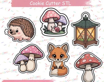 Woodland Cookie Cutter Set: Forest Theme STL Files (Digital Download)