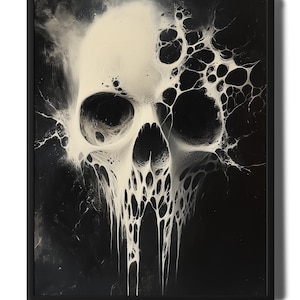Gothic Skull Art Dark Fantasy Wall Art