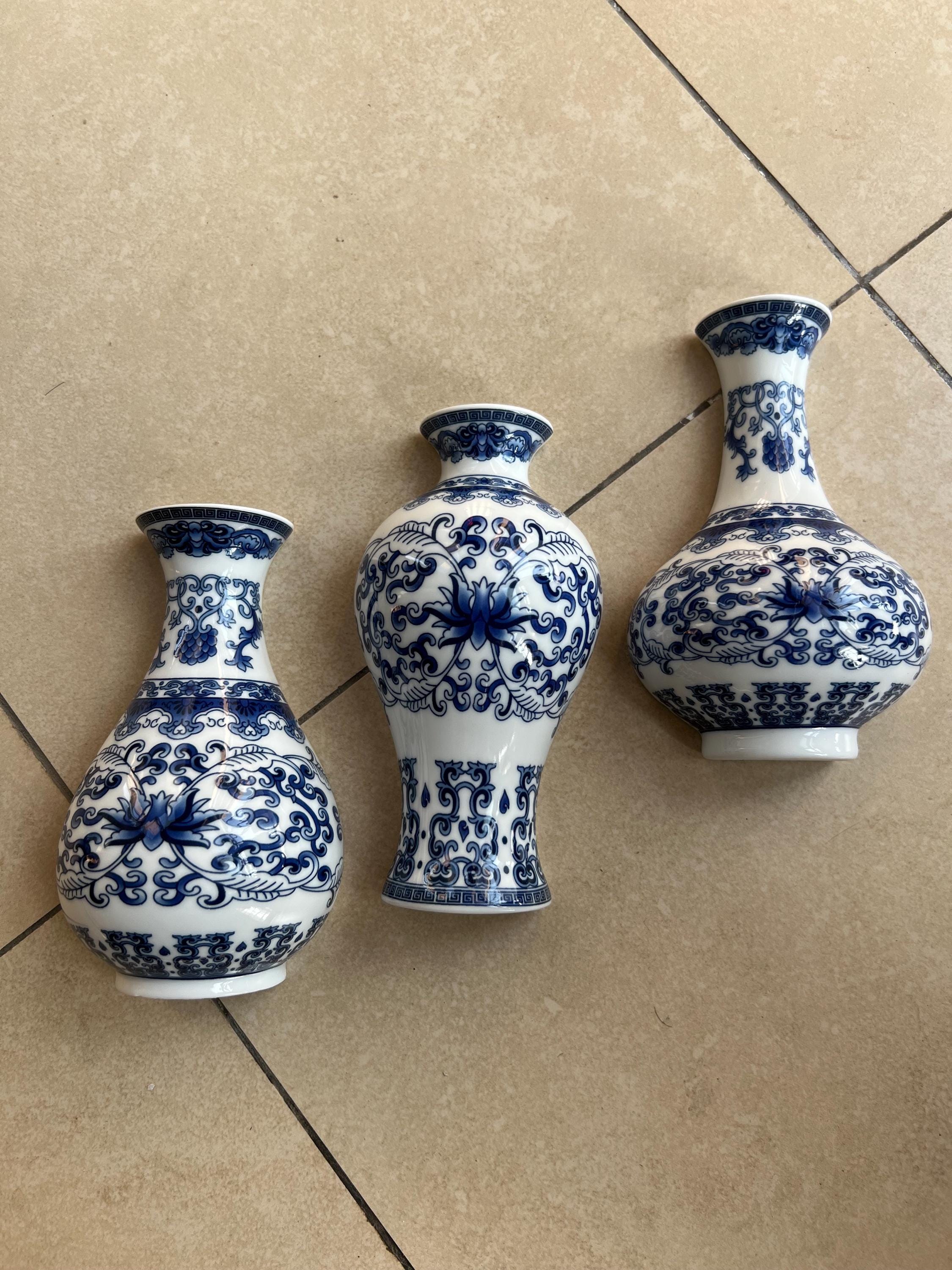 青い陶器の花瓶 - Etsy 日本