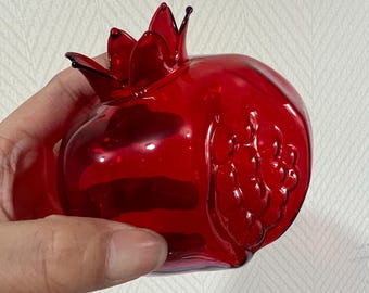 Room Decoration Creativity Pomegranate Shape Vase, Flower Vase, Vase for Fruit Cachepot for Flowers,  Handmade Glass Vase Home Decor