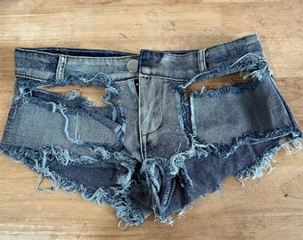 So Sexy Low Waist Short Jeans for Women, Women Sexy with Hole Shorts, Summer Women See Through Skinny Denim Breeches, Mini Sexy Pants,