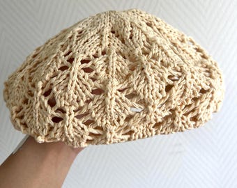 Chapeau de paille fait main pour femme, chapeau au crochet pour femme, chapeau de soleil pour sortie d'été, chapeau de plage pour femme, voyage et vacances, chapeau vert, chapeau beige