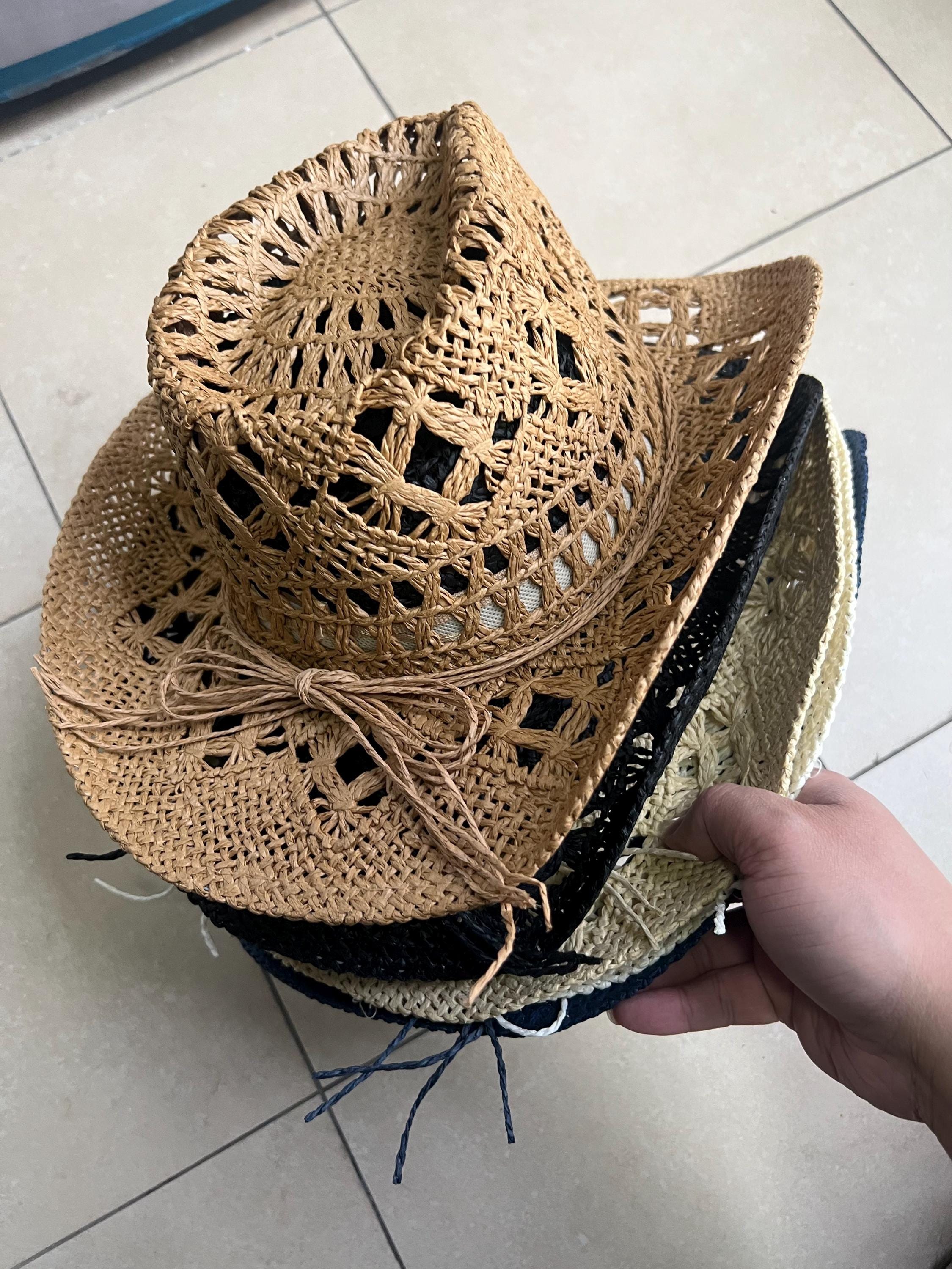 Women Straw Cowboy Hat - Etsy