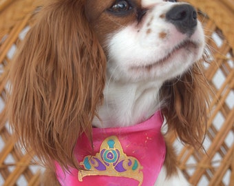 Diva dog scarf, princess dog scarf, pink wrist scarf