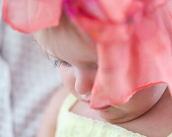 Cherry blossom scarf, baby photoshoot prop scarf, pink scarf