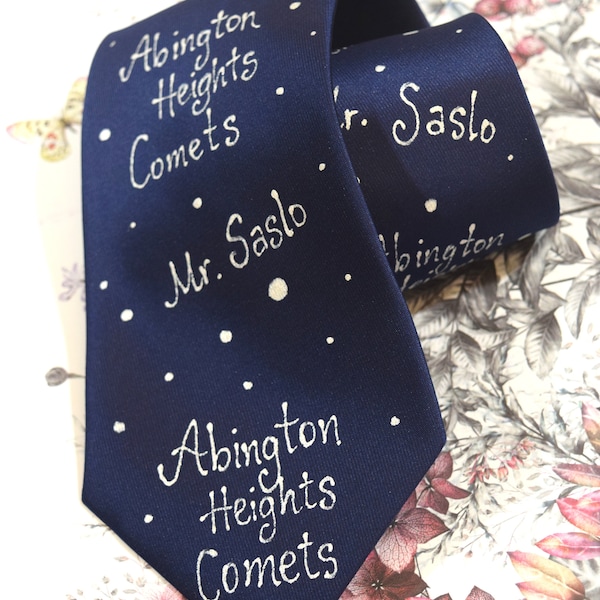 Coach custom gift / Male teacher Christmas Gift / customized tie / name's tie