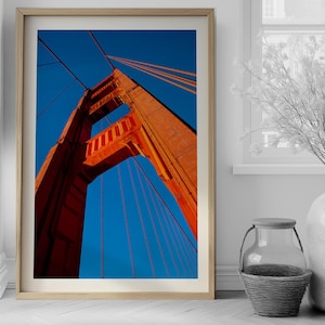 Golden Gate Bridge Photography Print: Retro San Francisco Travel Poster