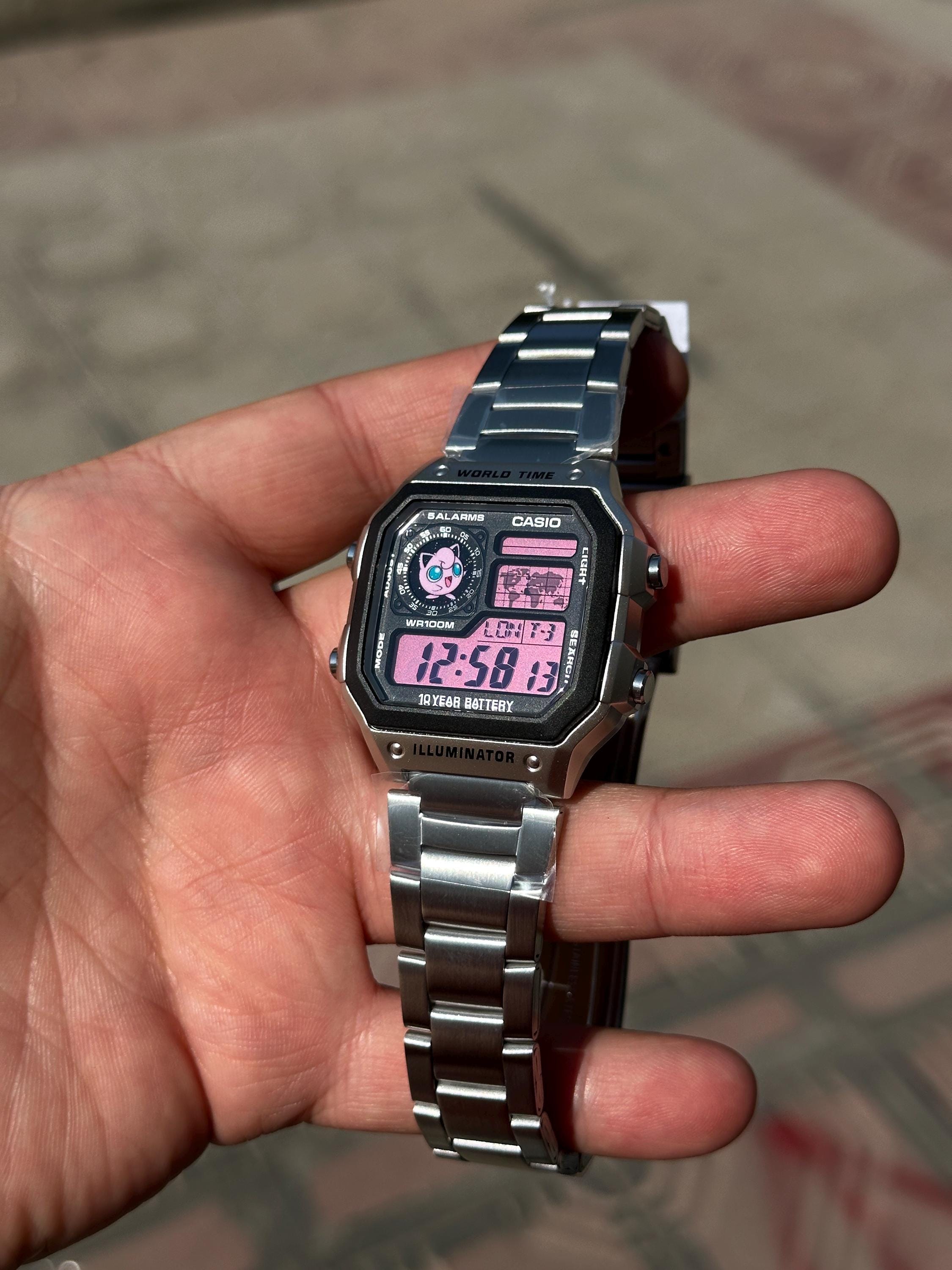 Custom Casio AE-1200 Jigglypuff Edition Digital Watch - Etsy