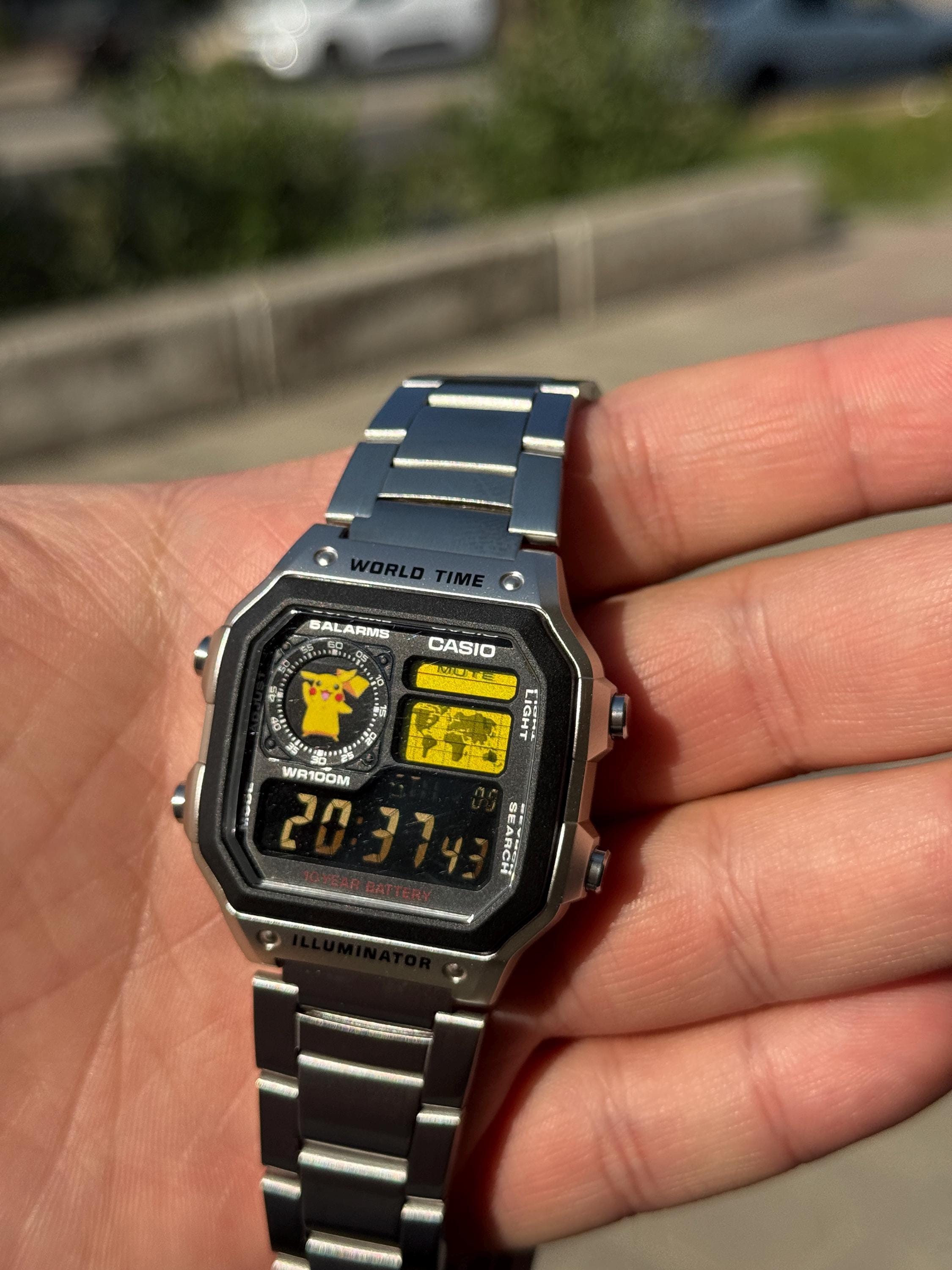 Custom “pikachu” Modified Watch Based on Casio Ae1200, New in Box