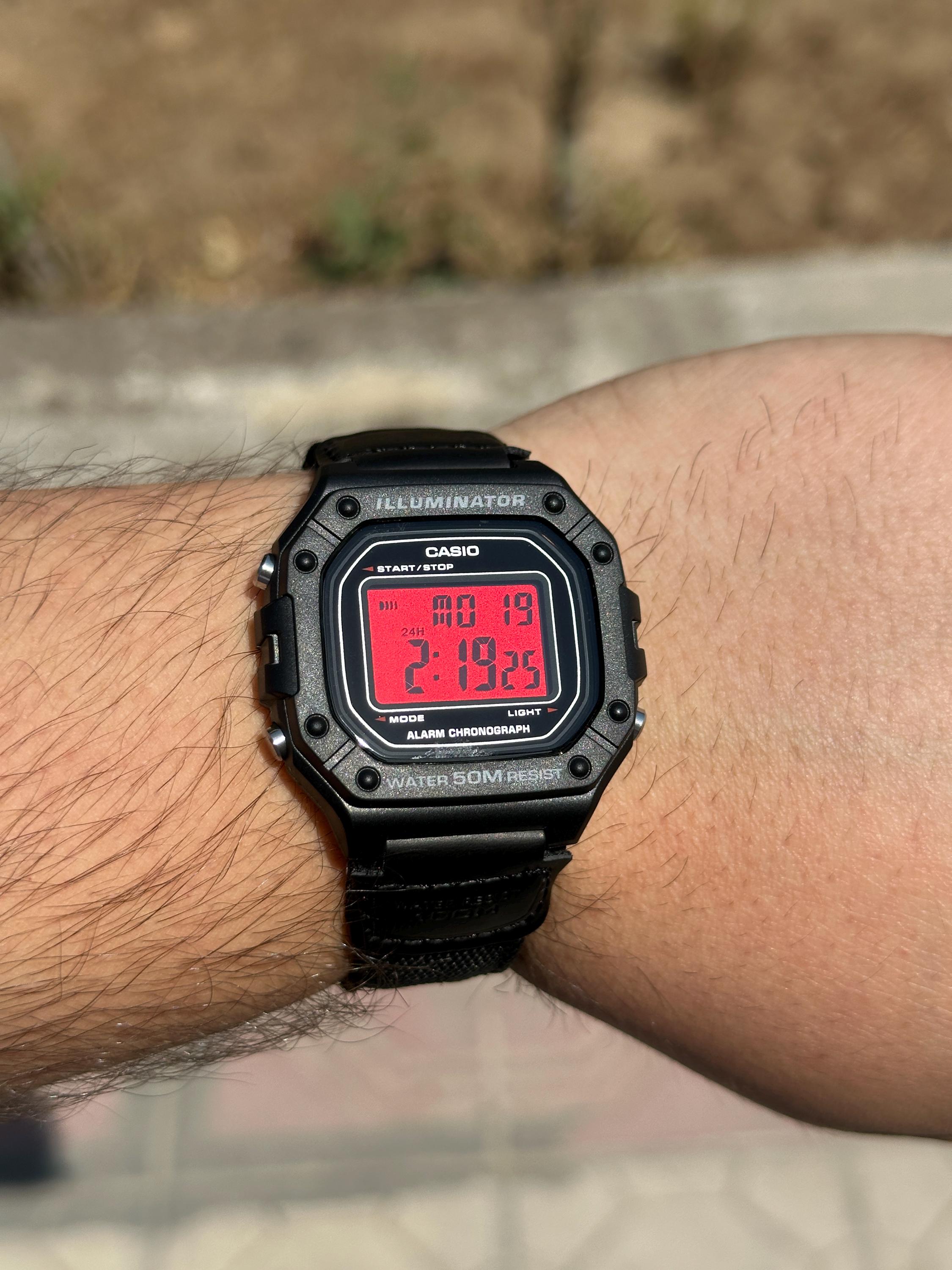 Red – Modified Watch Based on Casio W-218H – Mod Watch - Etsy