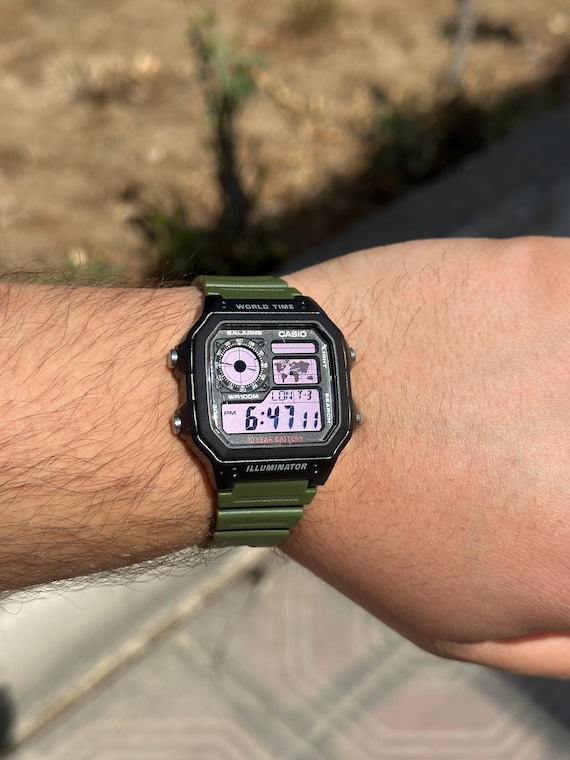 Custom Casio AE1200 World Time Watch – Flora Fusion Mod - Etsy