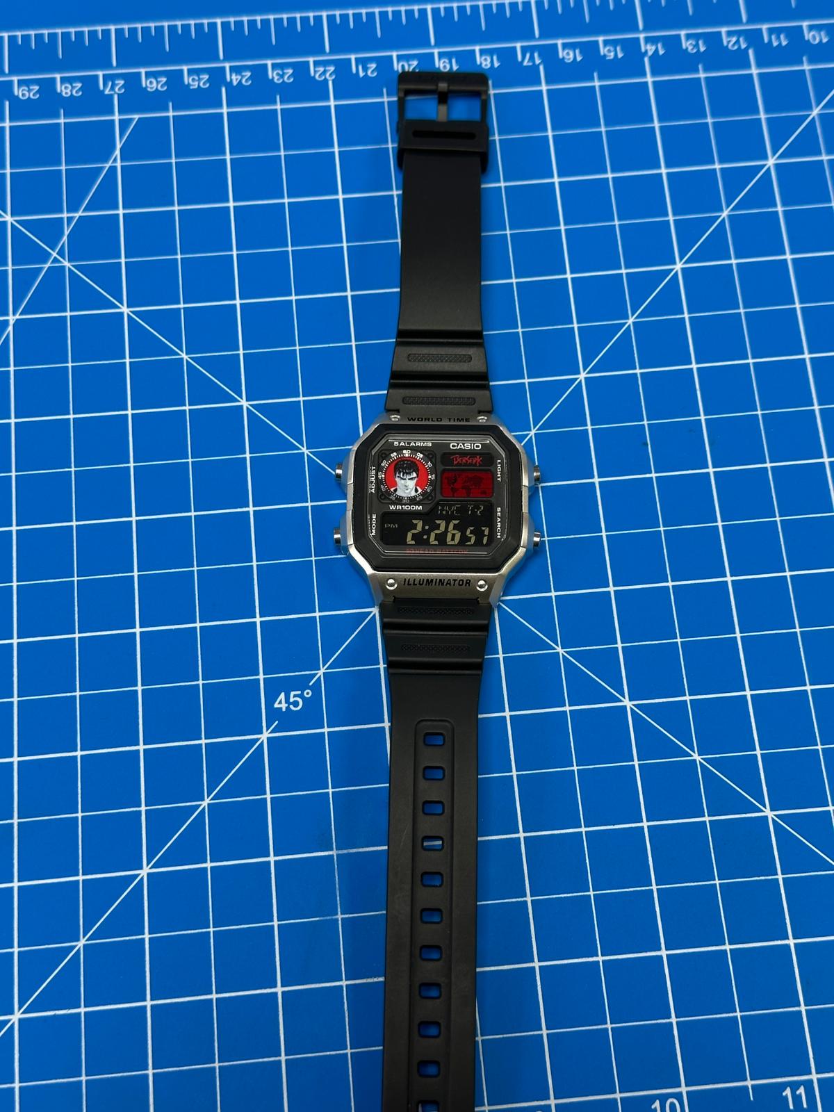 Custom Casio AE-1200 Berserk Watch | Brand of Sacrifice Mod, Anime