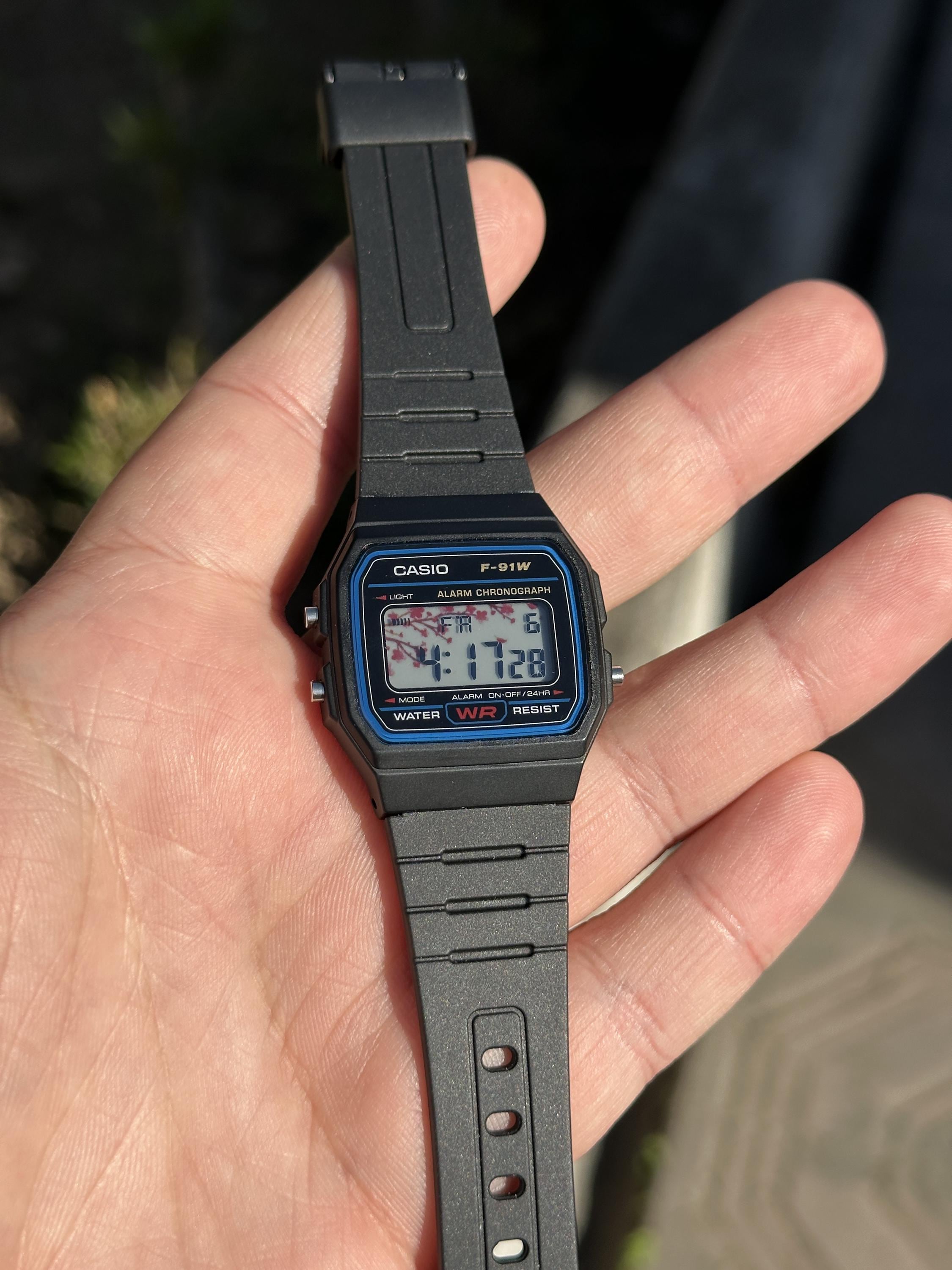 Custom Casio F-91W Digital Watch – Crimson Leaf Edition - Etsy