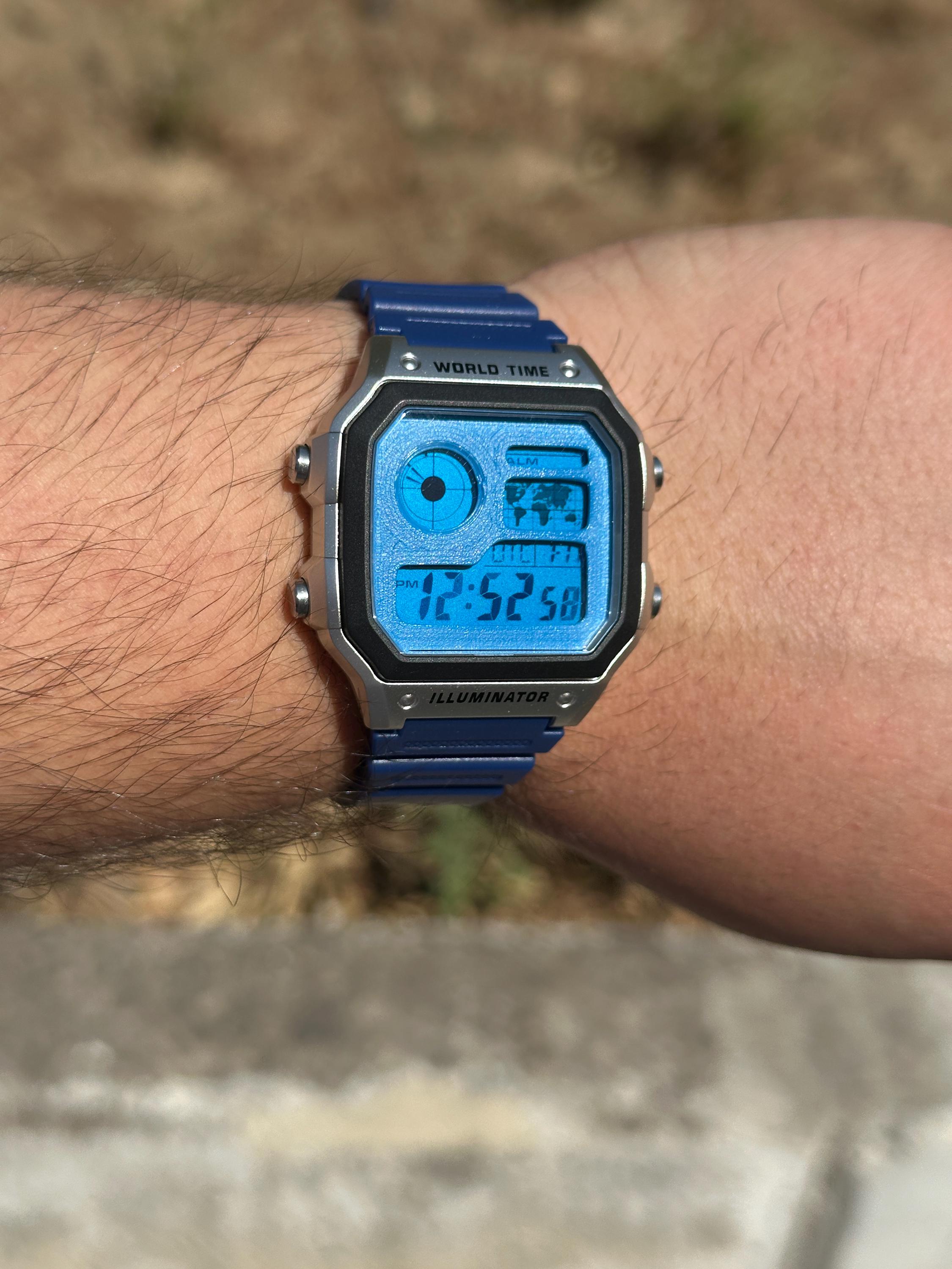 Custom Casio AE1200 World Time Watch – Blue Edition Mod - Etsy