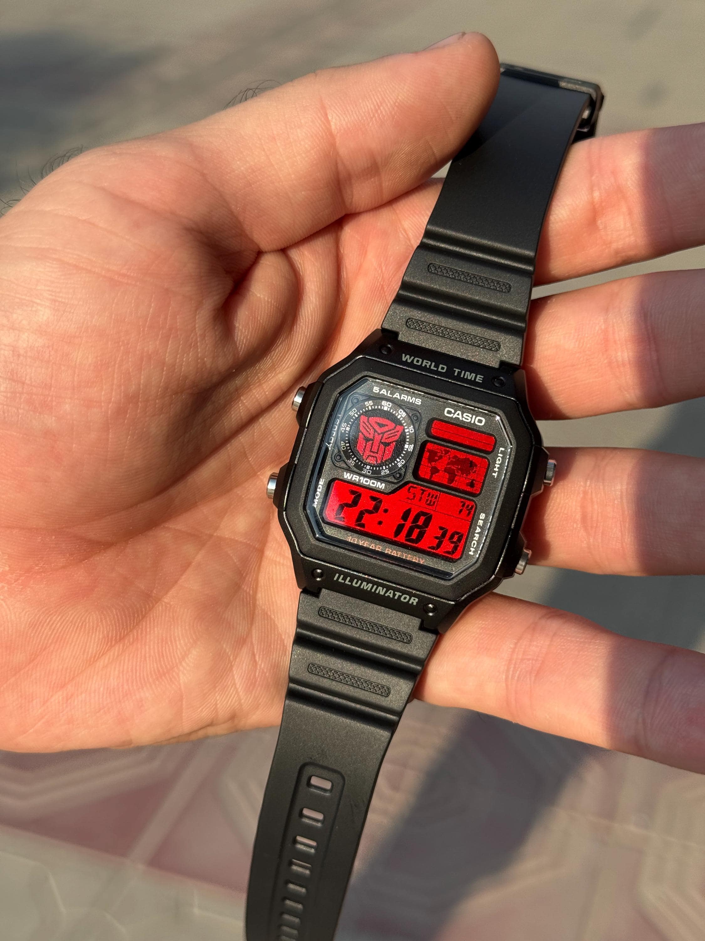 Custom Transformers Casio AE1200 Watch, Royale Edition - Etsy