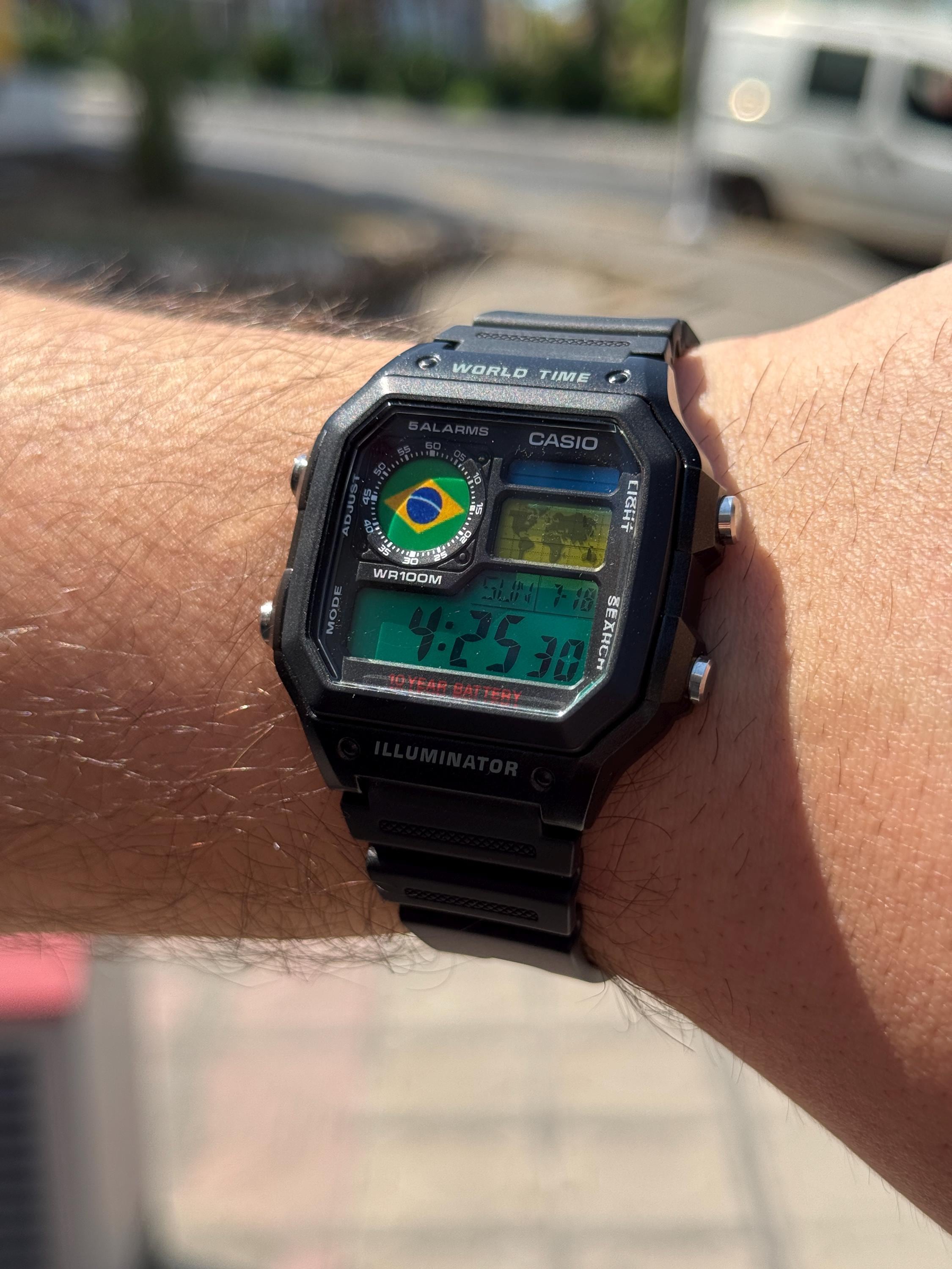 Custom Casio AE1200 World Time Watch – Brazil Edition Mod - Etsy