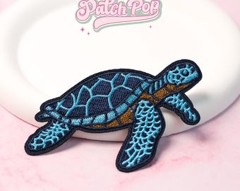 Meeresschildkröte Aufnäher, Unter dem Meer, Meeresschildkröte, Insel, Strand, Jacke, Bastelprojekt, Stickerei, niedliche Abzeichen, dekorativ, Rucksack