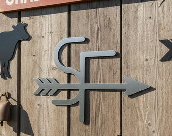 Personalized Cattle Brand Metal Sign - Custom Western Ranch Decor, Rustic Farm Initials or Brand Wall Art
