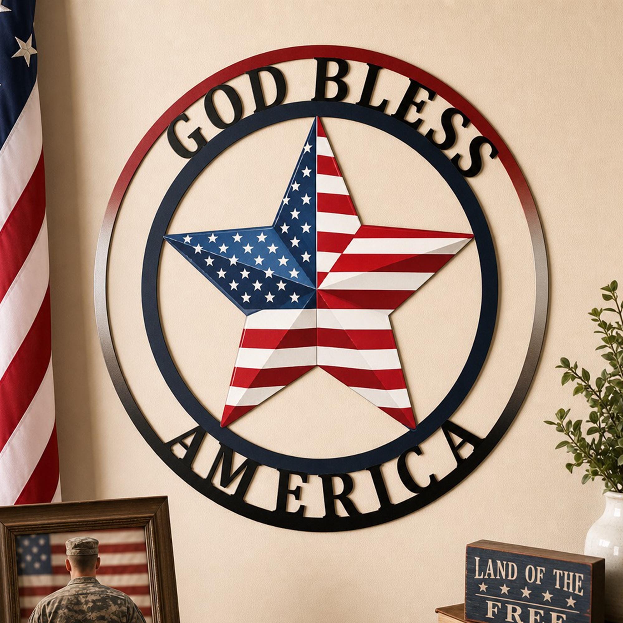 God Bless America Sign - Etsy