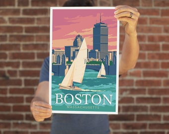 Boston, Massachusetts, Charles River, Travel Poster