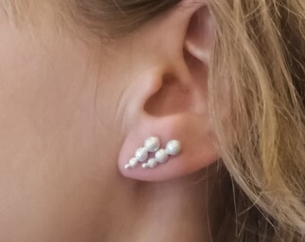 Small bar earrings Dot ball earrings Minimalist studs Delicate bar earrings Line earrings, Stud bar earrings, Everyday Jewelry, Gift for her