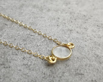 Delicate Moonstone pendant Gold moonstone necklace, Delicate jewelry, Everyday jewelry, Rainbow Moonstone, Gemstone necklcace, Gift for her