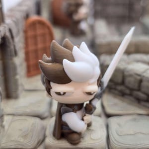 Human Fighter – Battle-Ready 3D Printed D&D Mini | Fantasy RPG Gift