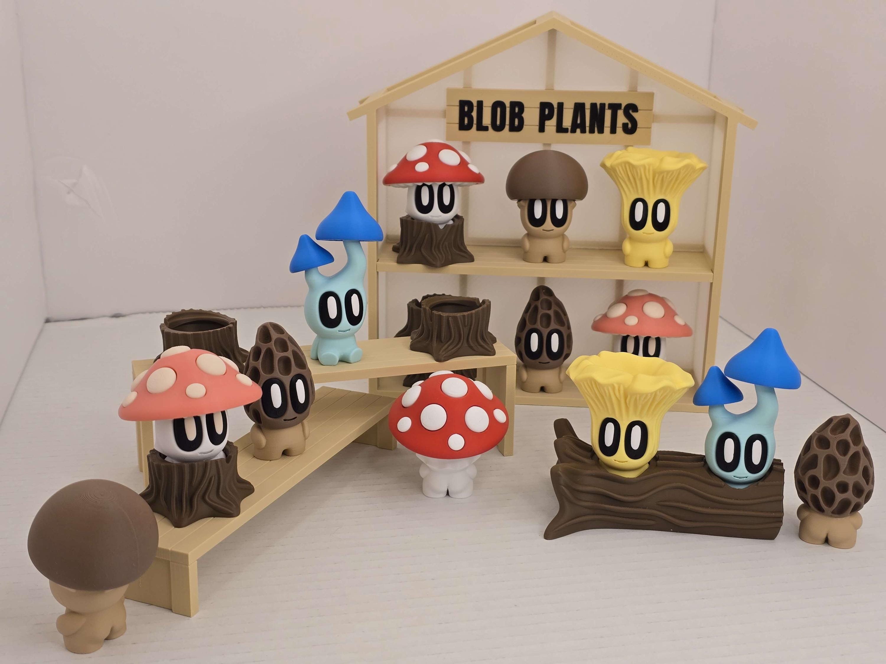 3D Printed Mushroom Figure: Blob Lab Desk Decor, Forest Fantasy - Etsy