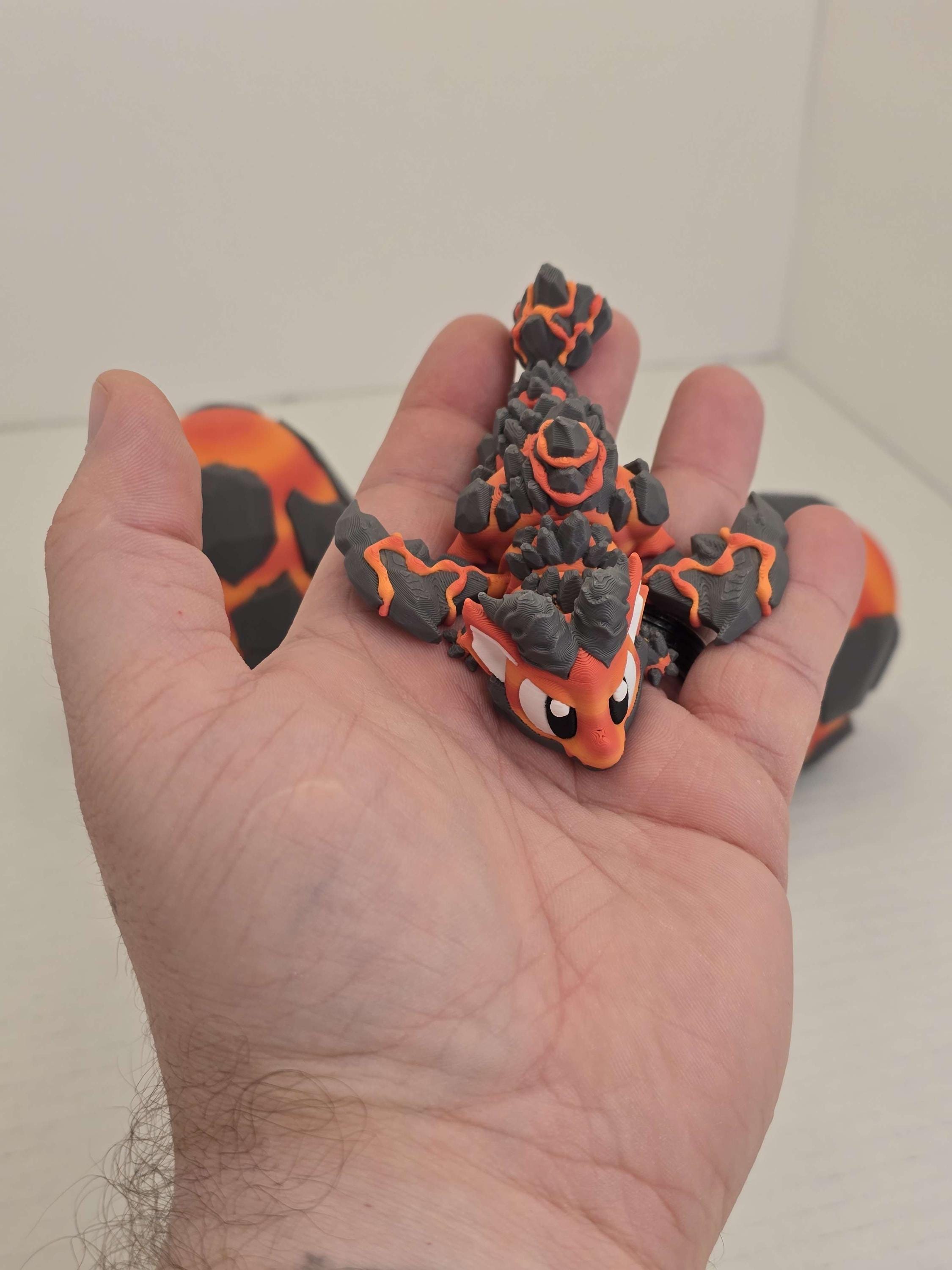 Mini Lava Dragon With Egg – Articulated Flexi Toy | 3D Printed
