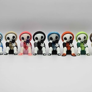 3D Gedrucktes Sitzende Kunst Spielzeug: Schreibtisch Buddy, Sammler Figur