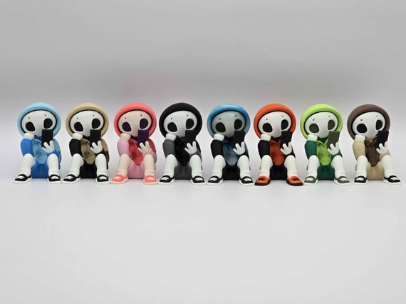 3D Printed Sitting Art Toy: Desk Buddy, Collectible Figurine